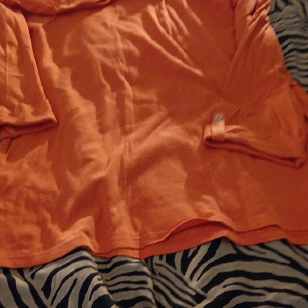 Vibrant Orange Long Sleeve Top
